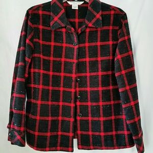♡♡ EUC Allison Daley Plaid Shirt Jacket ♡♡